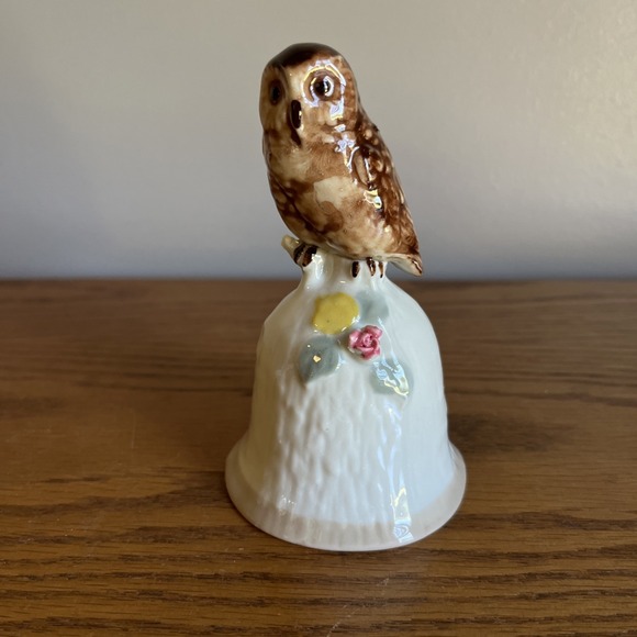 Price Other - Vintage Price Products Porcelain Bell Owl Rose Made In Taiwan Glossy Finish MCM